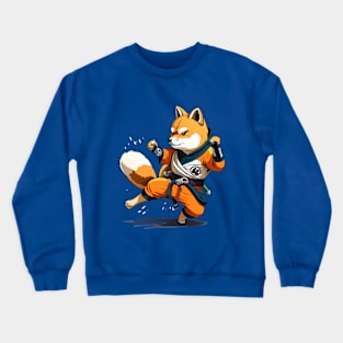 Another Martial Arts Pro Who Happens to be a Shiba Inu! Crewneck Sweatshirt